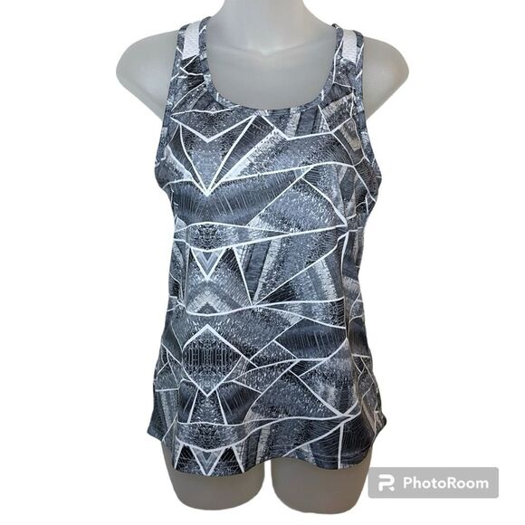 C9 by Champion Gray Geometric Print Athletic Racerback Tank Size XS - Picture 1 of 7